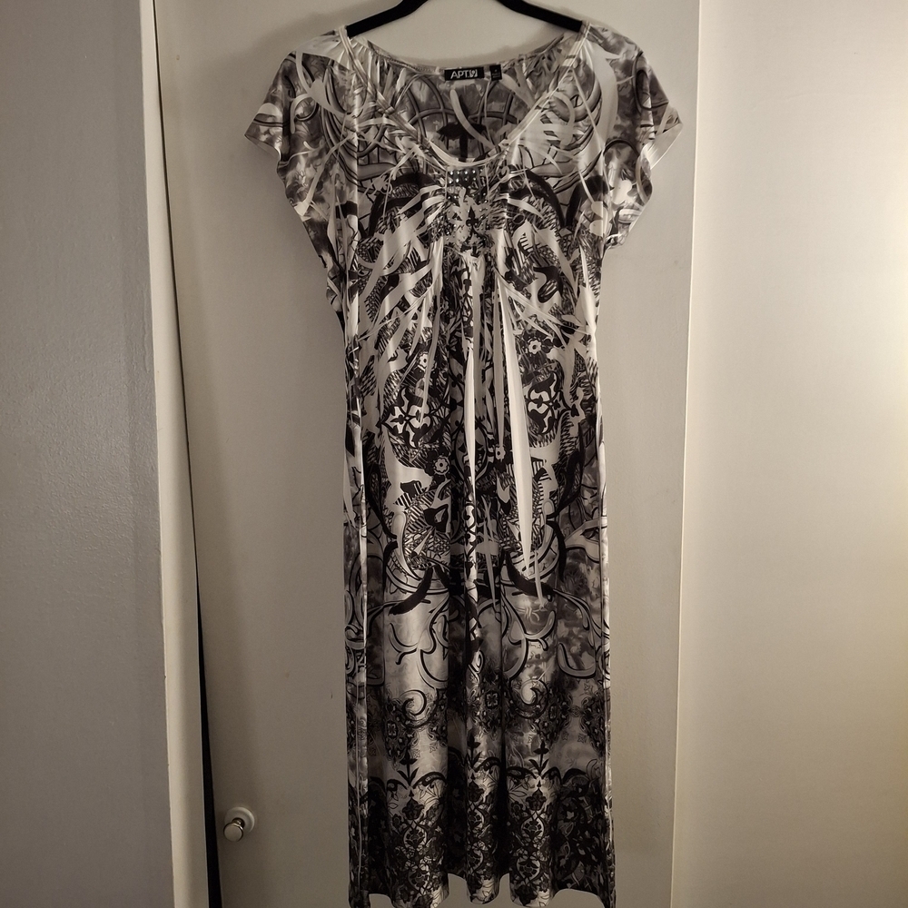 Apt. 9 Black and White Women's Slip Dress